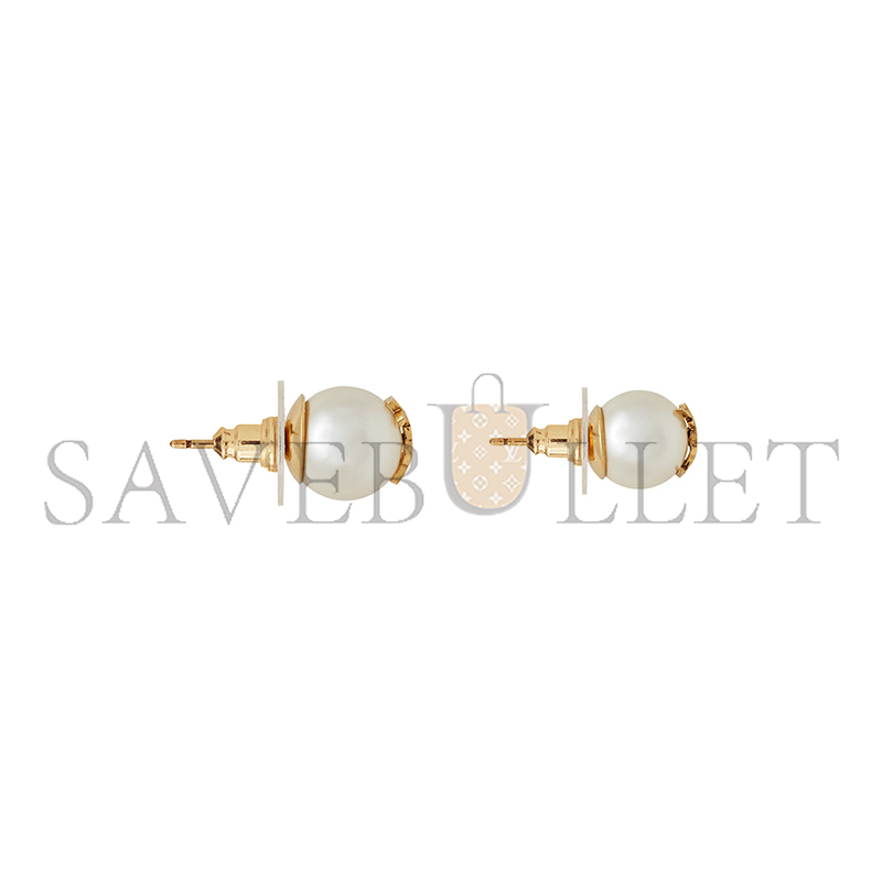 YSL CASSANDRE PEARL EARRINGS IN METAL 691563Y15269018